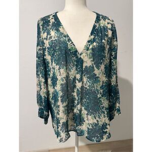 Joie 100% Silk long sleeve v neck blouse M